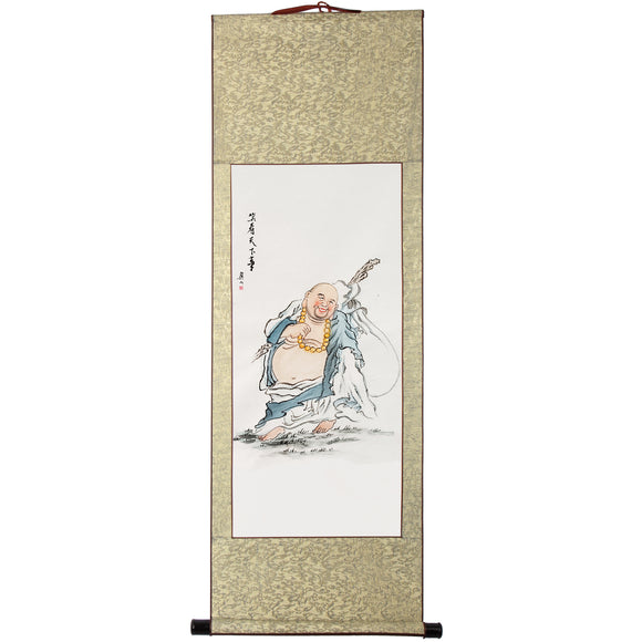 sZk_kakejiku在銘「七福神」掛軸 紙本 大幅：恵比寿 大黒天 布袋