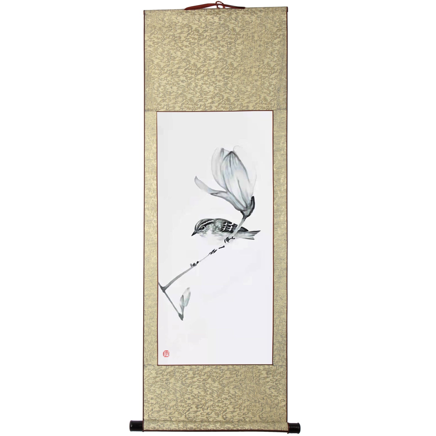 水墨画 掛け軸 四季花鳥画(図) 掛軸 画家の手描き 中国書画 美術国粋 